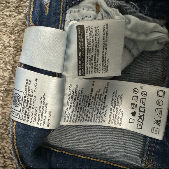 Levi’s Mile High Super Skinny Jeans Size 24 - Picture 8 of 15